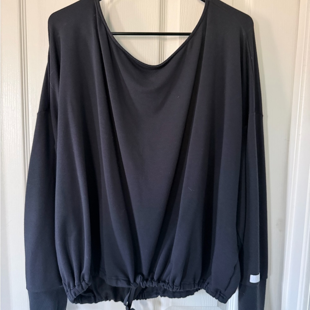 Fabletics Black Drawstring Sweatshirt - image 1